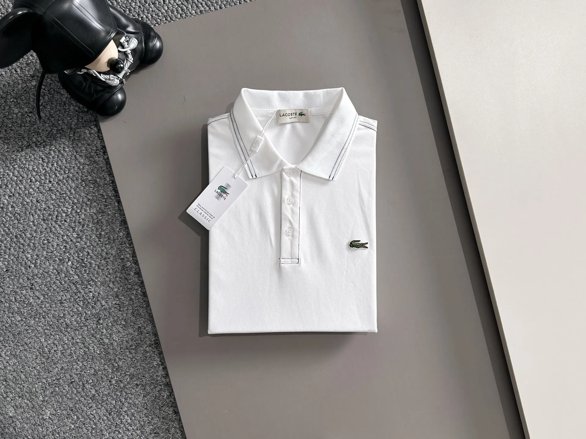 LACOSTE French crocodile fitted version M-XXXL 2026 topstitch collar lapel short sleeves, exquisite embroidery crafts counter fabrics, top-level elements blended to create, Classic short sleeves complete with 3 labels, trendy men's fashion, both upper body comfort and unparalleled existence 170-135(M) 175-150(L) 178-160(XL) 180-170(XXL) 180-180(XXXL)